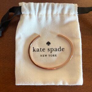 Kate Spade Rose Gold Open Cuff Pave Bracelet